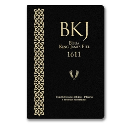 BÍBLIA KING JAMES FIEL 1611 - PILCROWS LETRA GRANDE CAPA PRETO                